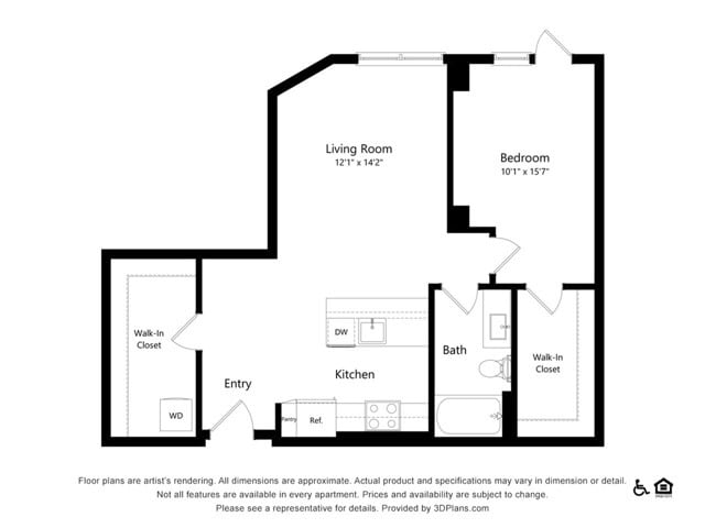 A4.1 | 1x1 | 795 sq ft - A4.1