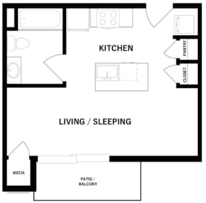 Floor Plan - Studio-475