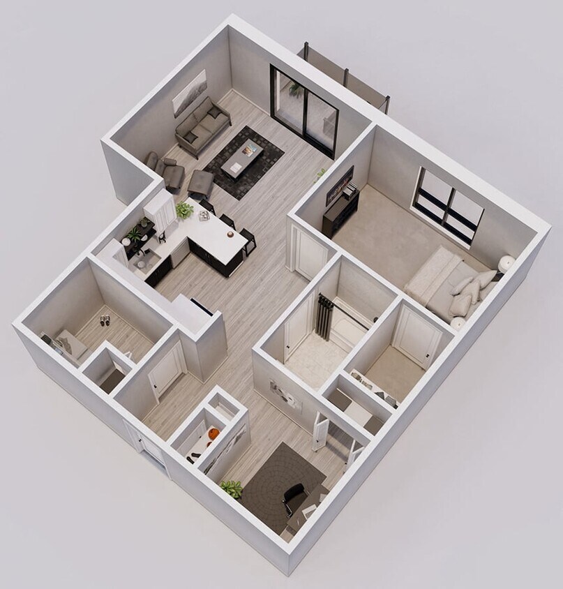 Floor Plan - Bloomerang Style E- 1 Bedroom + Den