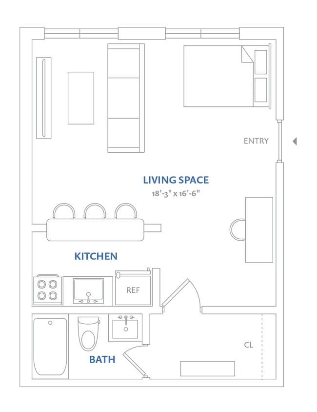 Floor Plan - Studio
