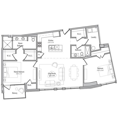 Two Bedroom – Plan 4 - Phase I- Floor plan 04