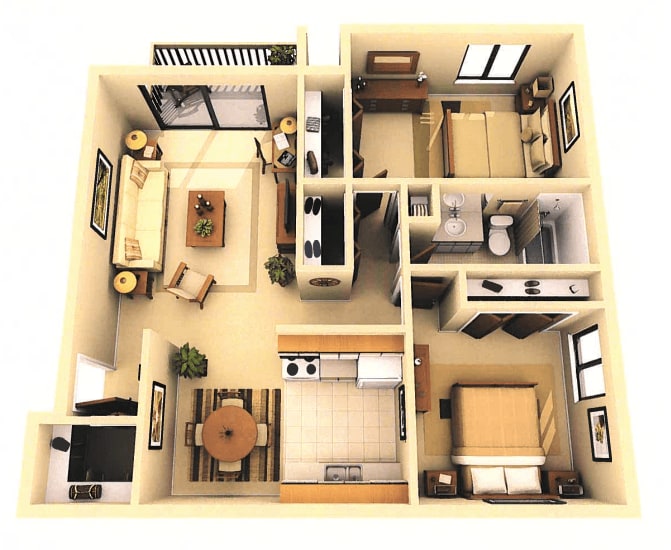 Floor Plan - 2B1