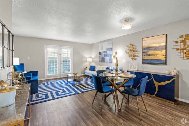 2BR, 1BA - 903 SF - Living Room - The Oasis