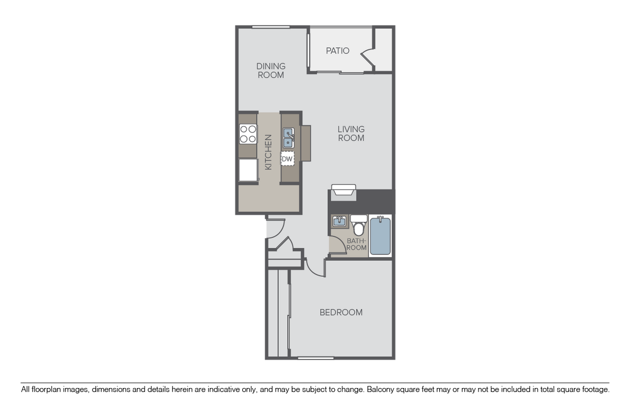 Plan 1D (1 Bed, 1 Bath) - Plan 1D (1 Bed, 1 Bath)