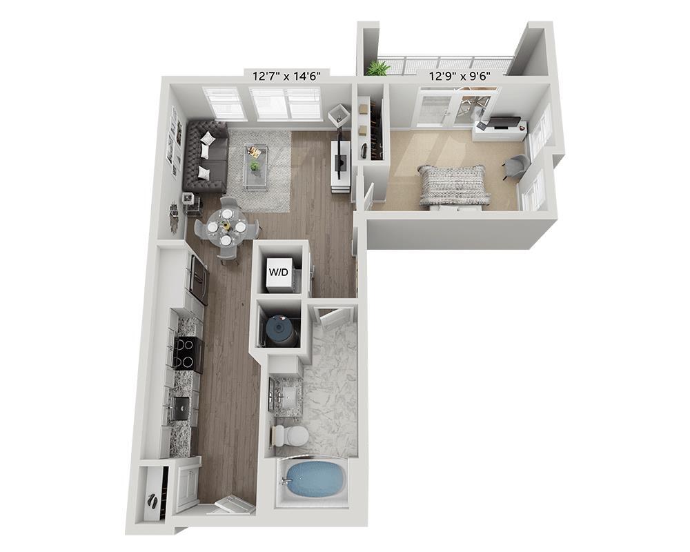 Floor Plan - One Bedroom A1A