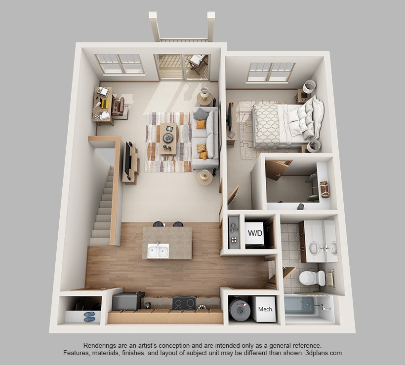 Floor Plan - 1-Bedroom Standard