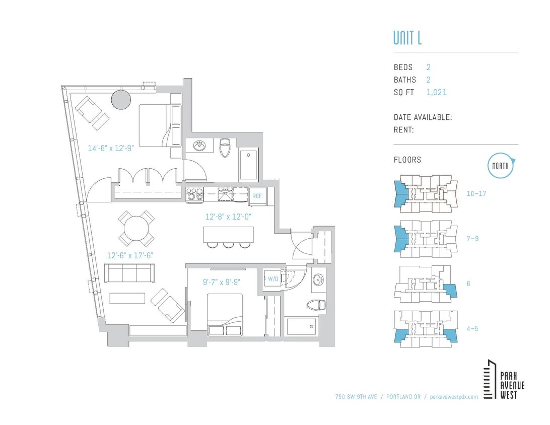 Floor Plan - 2 Bed 2 Bath