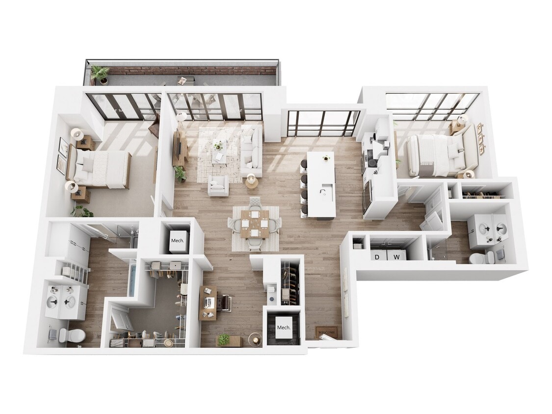 Floor Plan - 2 Bedroom Loft