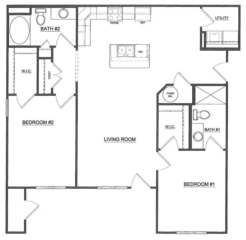 Floor Plan - 2 bedrooms