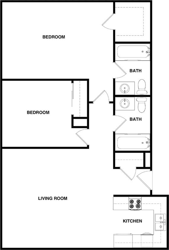Floor Plan - Two Bedroom