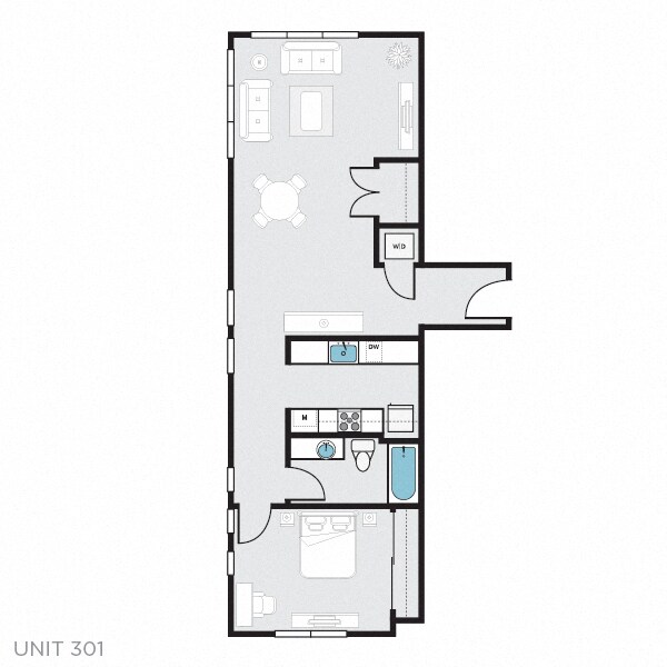 Floor Plan - 1 Bedroom D