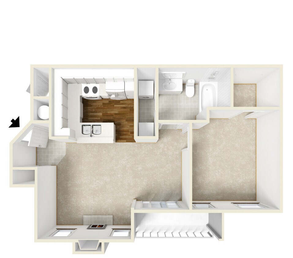 Floor Plan - 1 Deluxe Renovated