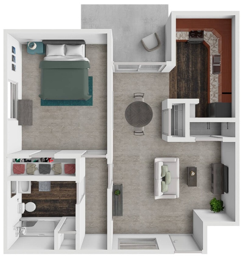 Floor Plan - Junior-1Bed 1Bath