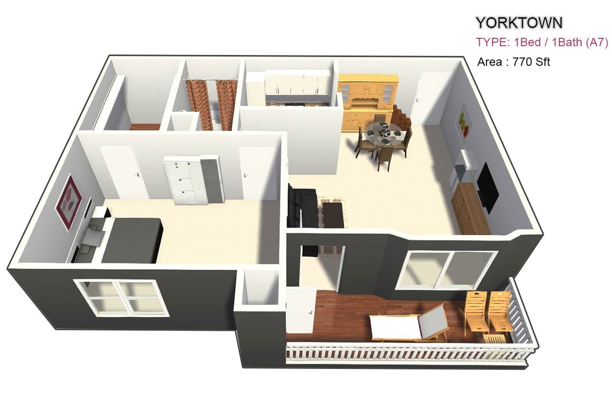 One Bed / One Bath - One Bed / One Bath