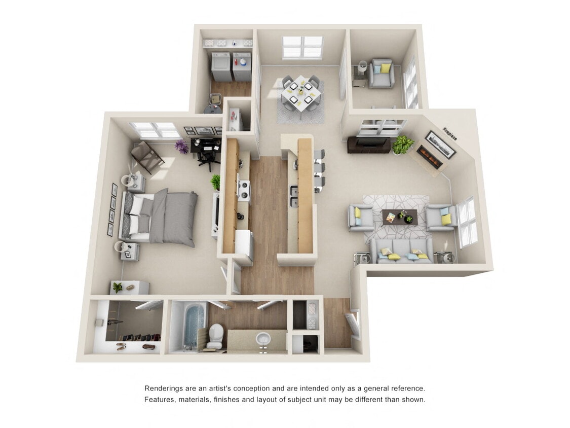 Floor Plan - The Mirabeau with Solarium D