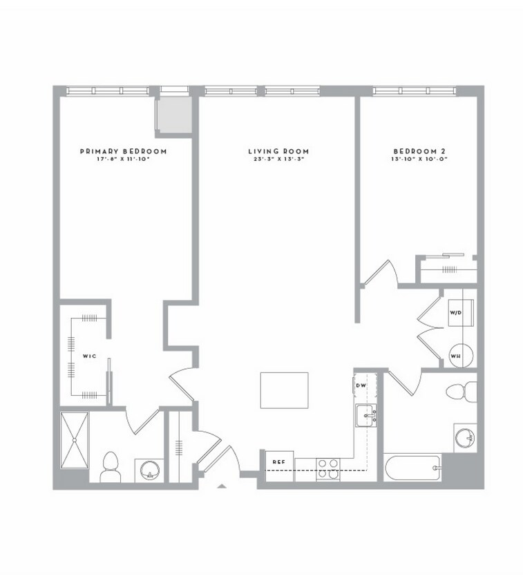 A2B2 floor plan Harrison Yards - A2B2