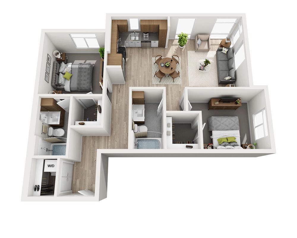Floor Plan - Two Bedroom B2C-CL2