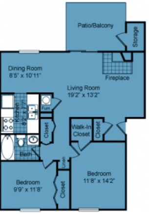 2BR/1BA - 2 bed 1 bath sm reno wb2x1sr-Oak