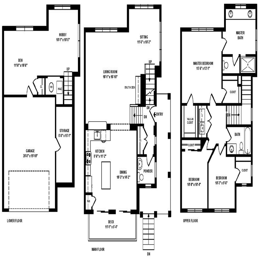Floor Plan - Newcastle Townhome- Den