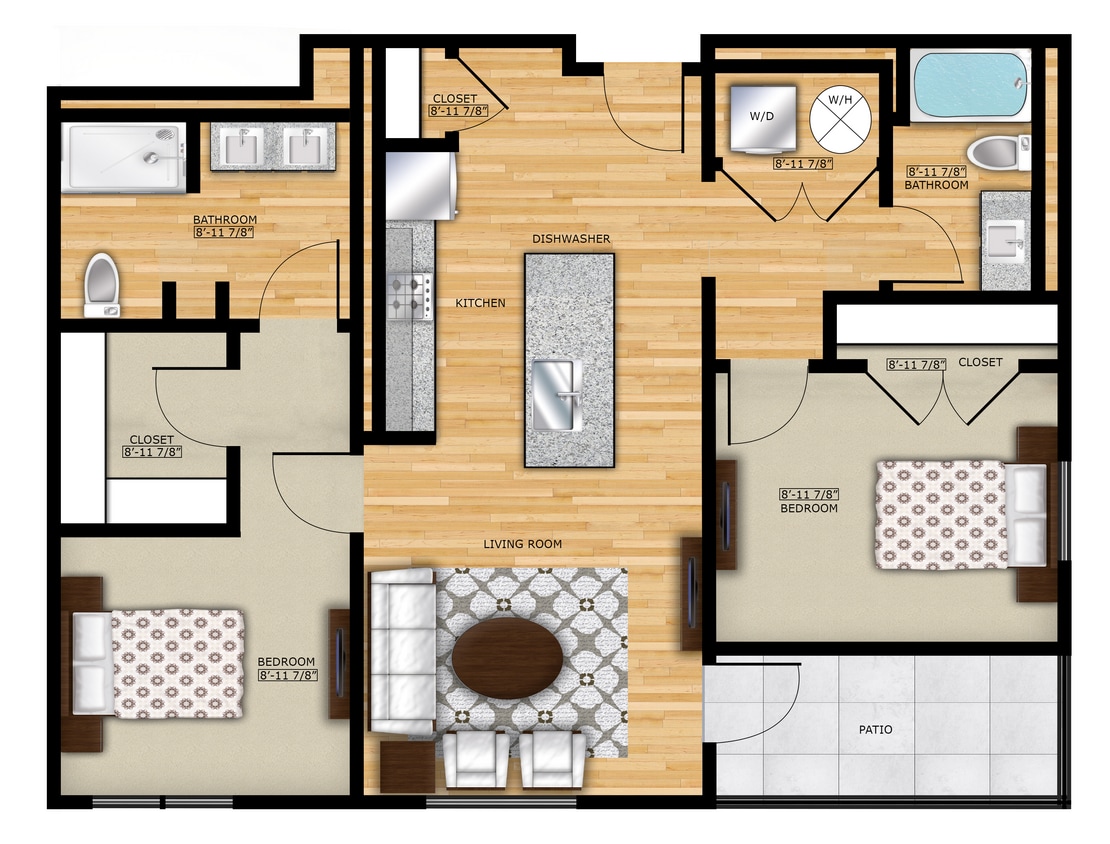 A806.1-ENLARGED-PLANS-UNIT-B2.1-TYPE-B-Rev.jpg - 2 Bed