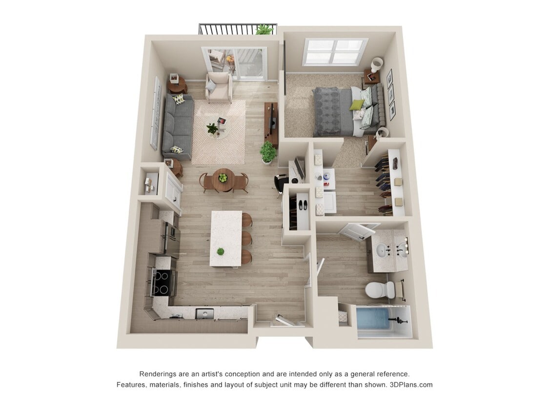 Floor Plan - 4450 - 1B (1st & 3rd Floor)