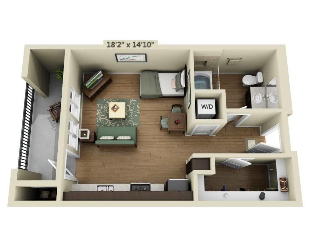 Floor Plan - Studio E1A-MMR