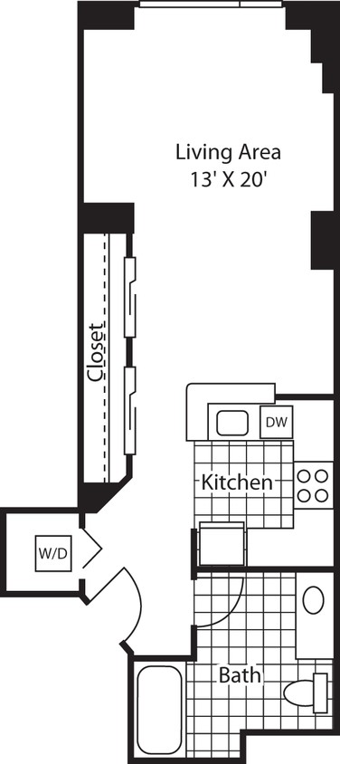 Floor Plan - Studio 609