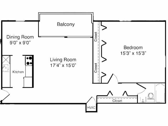 1BR/1BA - 1 BR