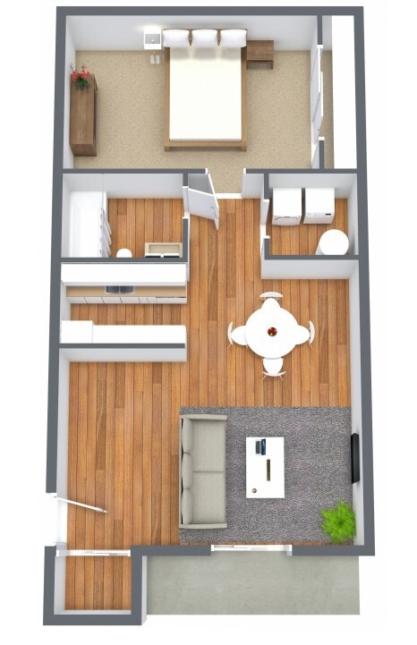 Floor Plan - 1 Bedroom/1 Bath | 1A