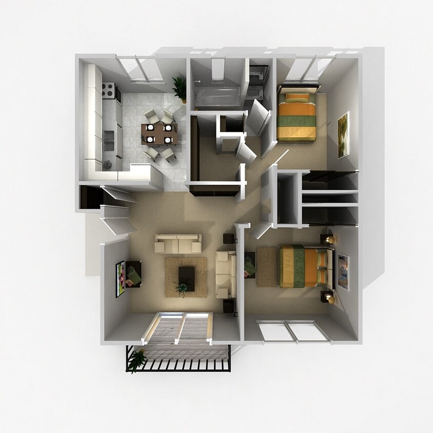 Floor Plan - Two Bedroom