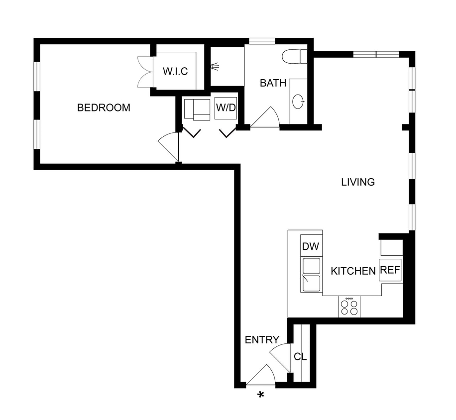 McKinley | 1-Bedroom Floorplan - McKinley