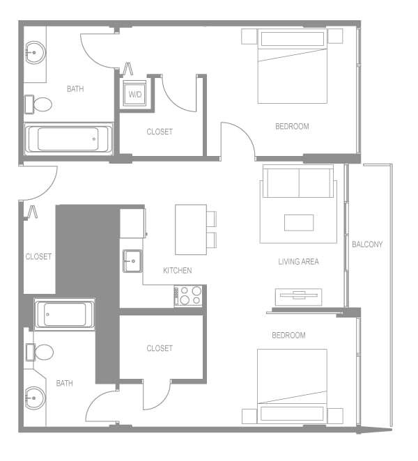 Floor Plan - Navona Two Bedroom Flat C