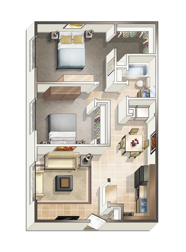 Floor Plan - Two Bedroom