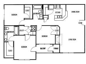 3BR/2BA - C1