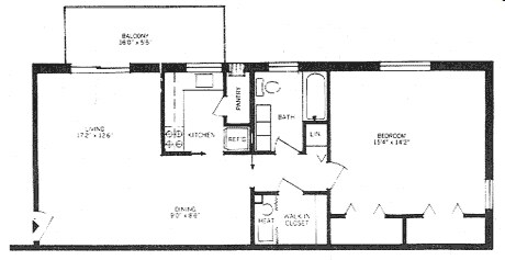 1BR/1BA - 1 bedroom Junior apartment