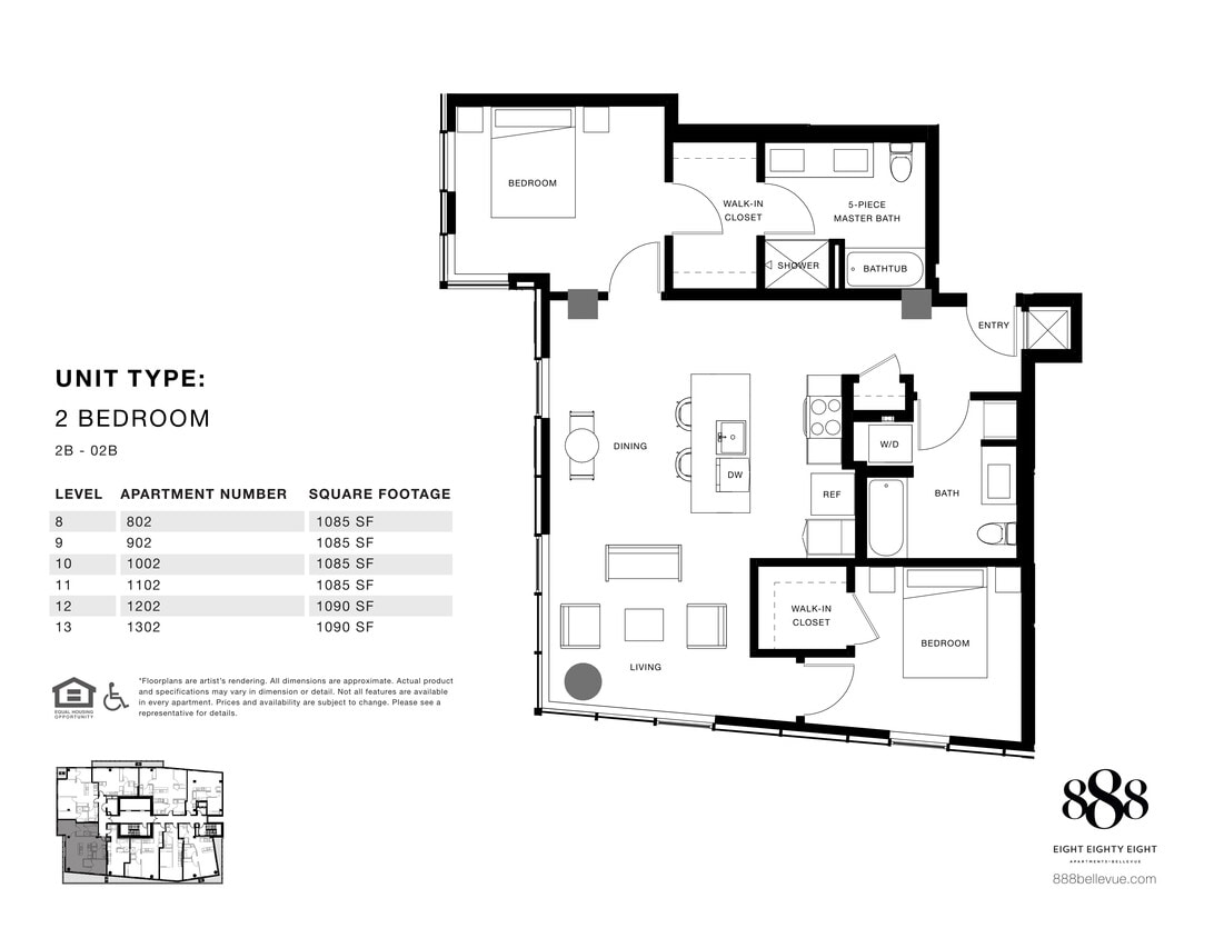 Floor Plan - 2X2 02B