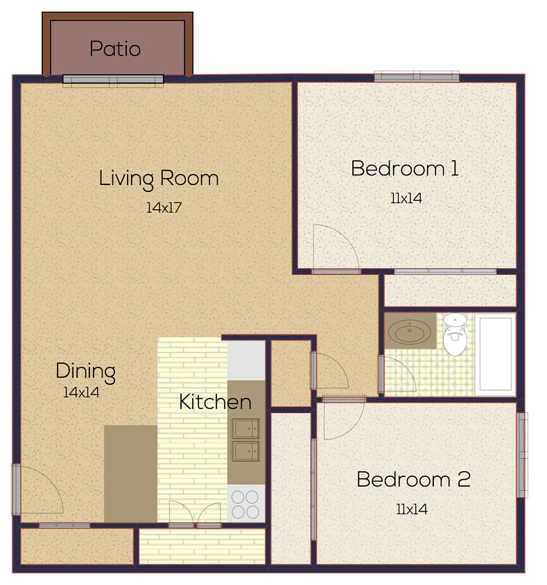 Unit M - 2x19012m-3_m-32Bedroom1Bath_840