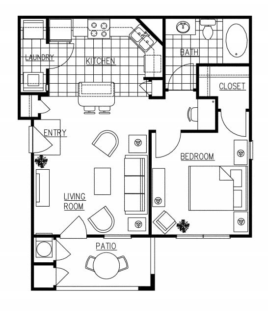 Floor Plan - One Bedroom A
