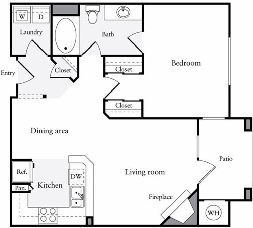 Floor Plan - 1 Bedroom C