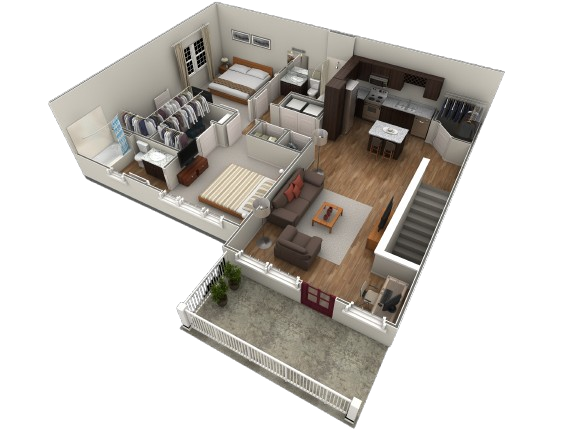 Floor Plan - 2 BR Designer Overlook