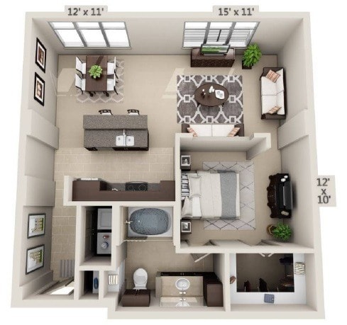 Floor Plan - A1A- Renovated