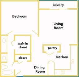 1BR/1BA - Large One-Bedroom