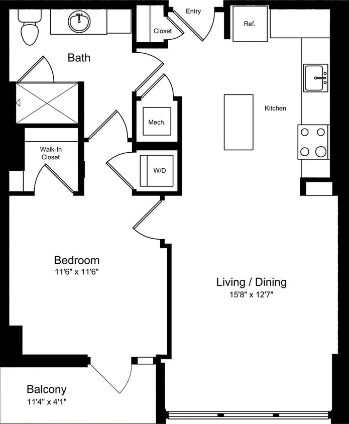 Floor Plan - A03a with Balcony