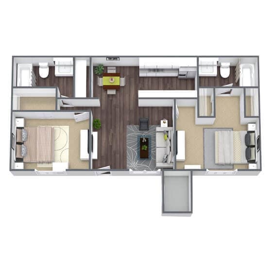 Floor Plan - Lg Two Bedroom