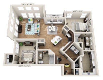 Floor Plan - Palm Penthouse