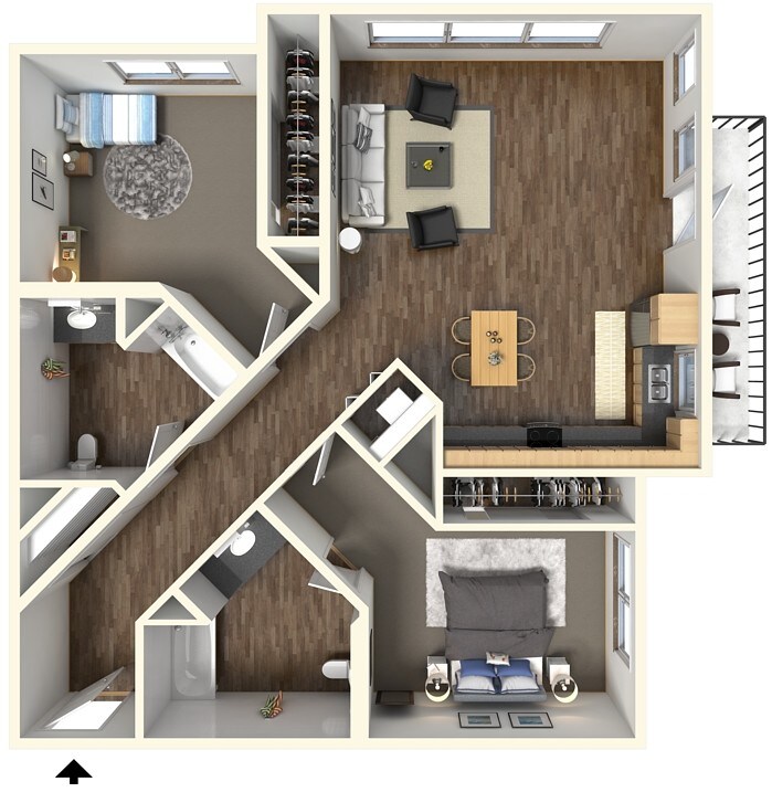 Floor Plan - 2x2