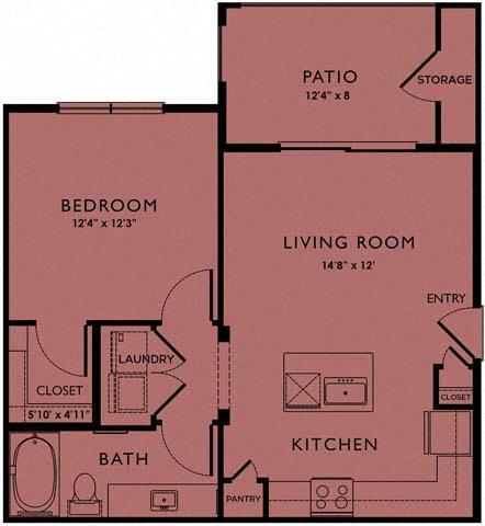 Floor Plan - One-Bedroom (A1)