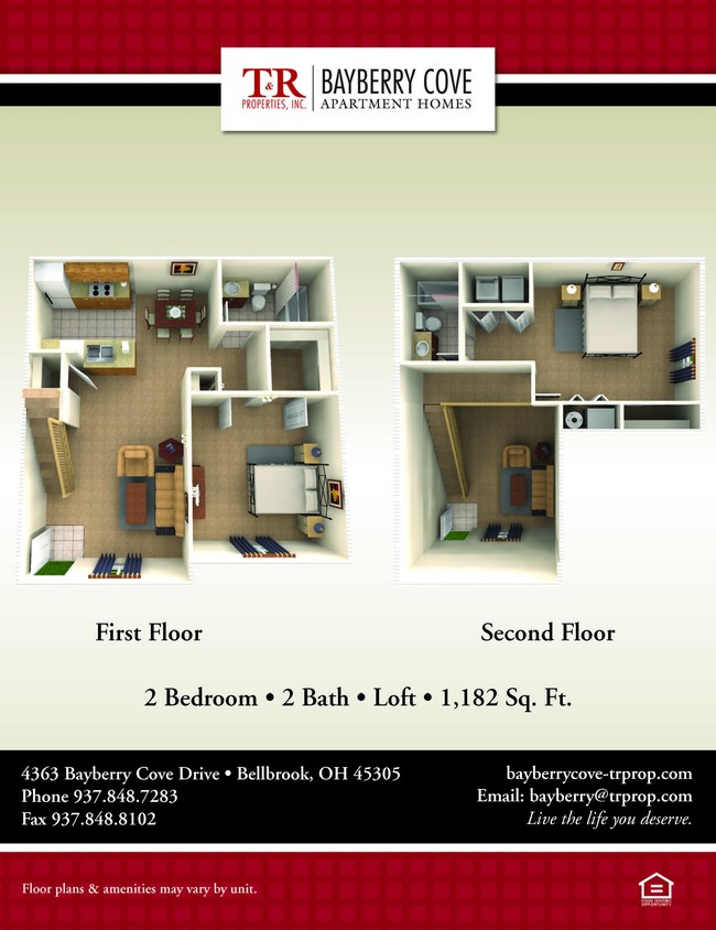 2BR/2BA - The Oak