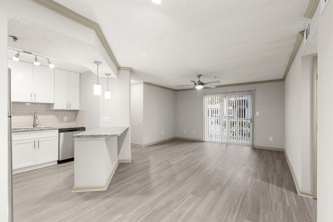 Bright and open living room with contemporary style at Buckhead & Vine Apartments - Buckhead and Vine