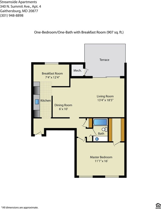 Floor Plan - 1 Bedroom + Breakfast